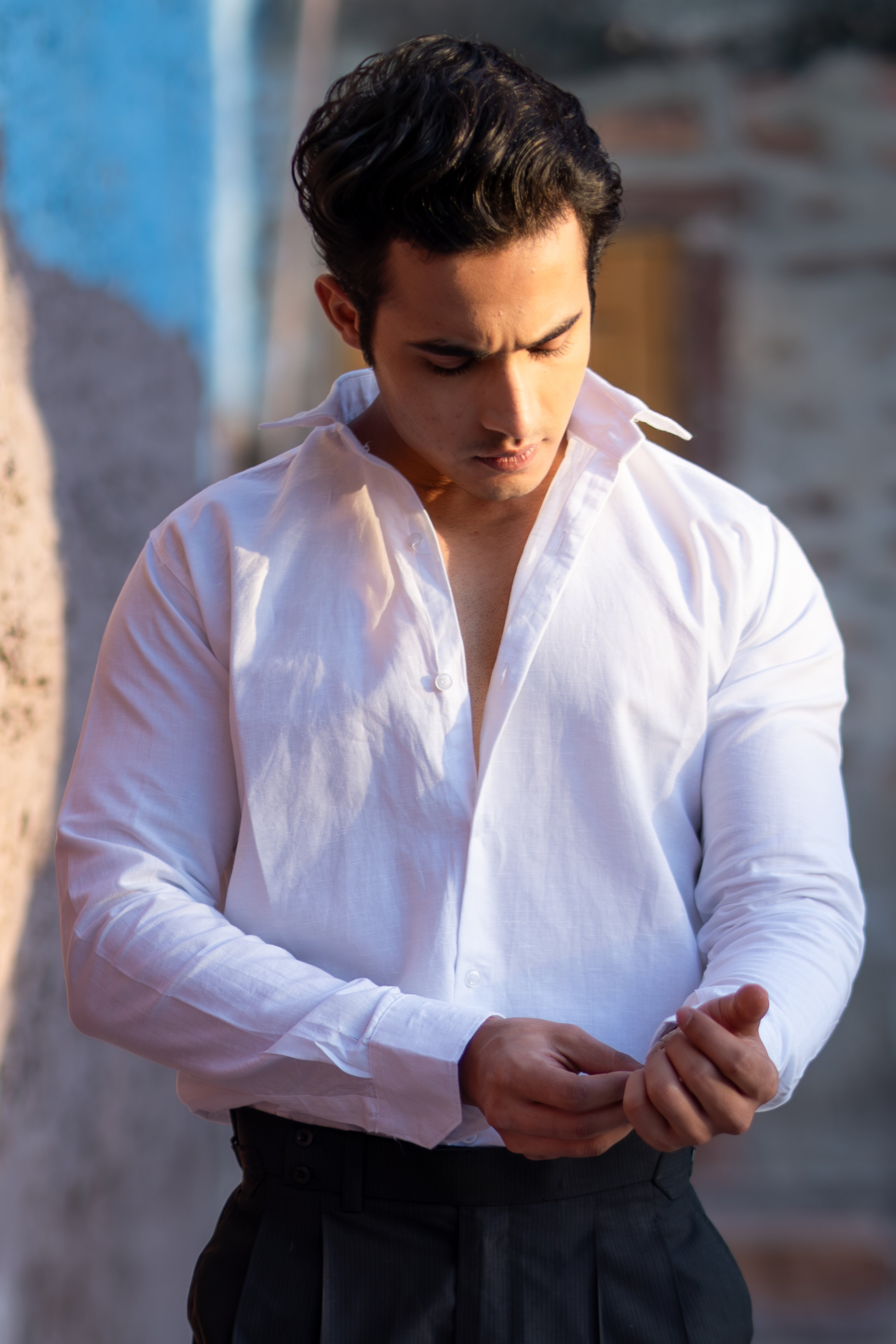 White Pearl Linen Shirt