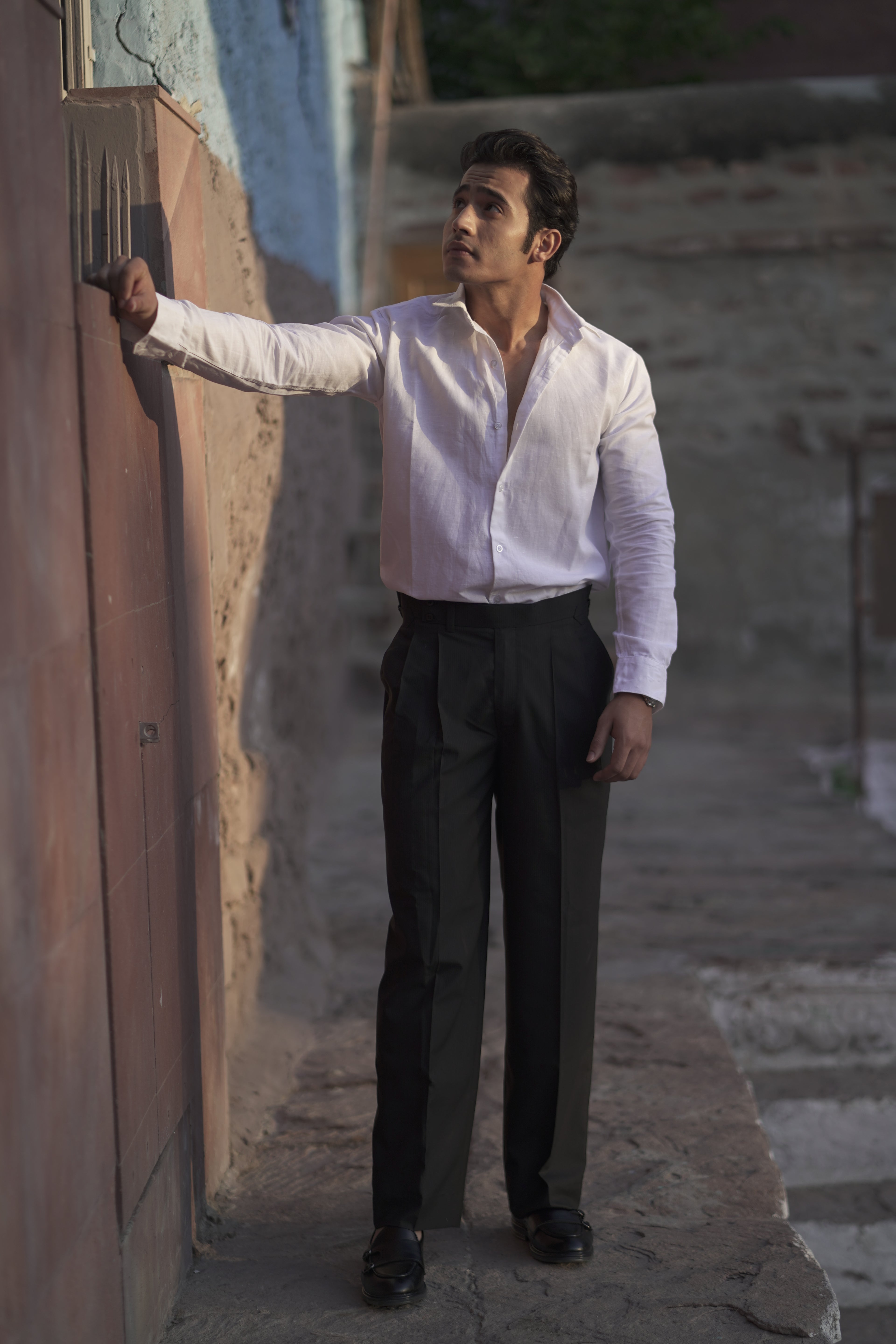 Black striped Gurkha Pant