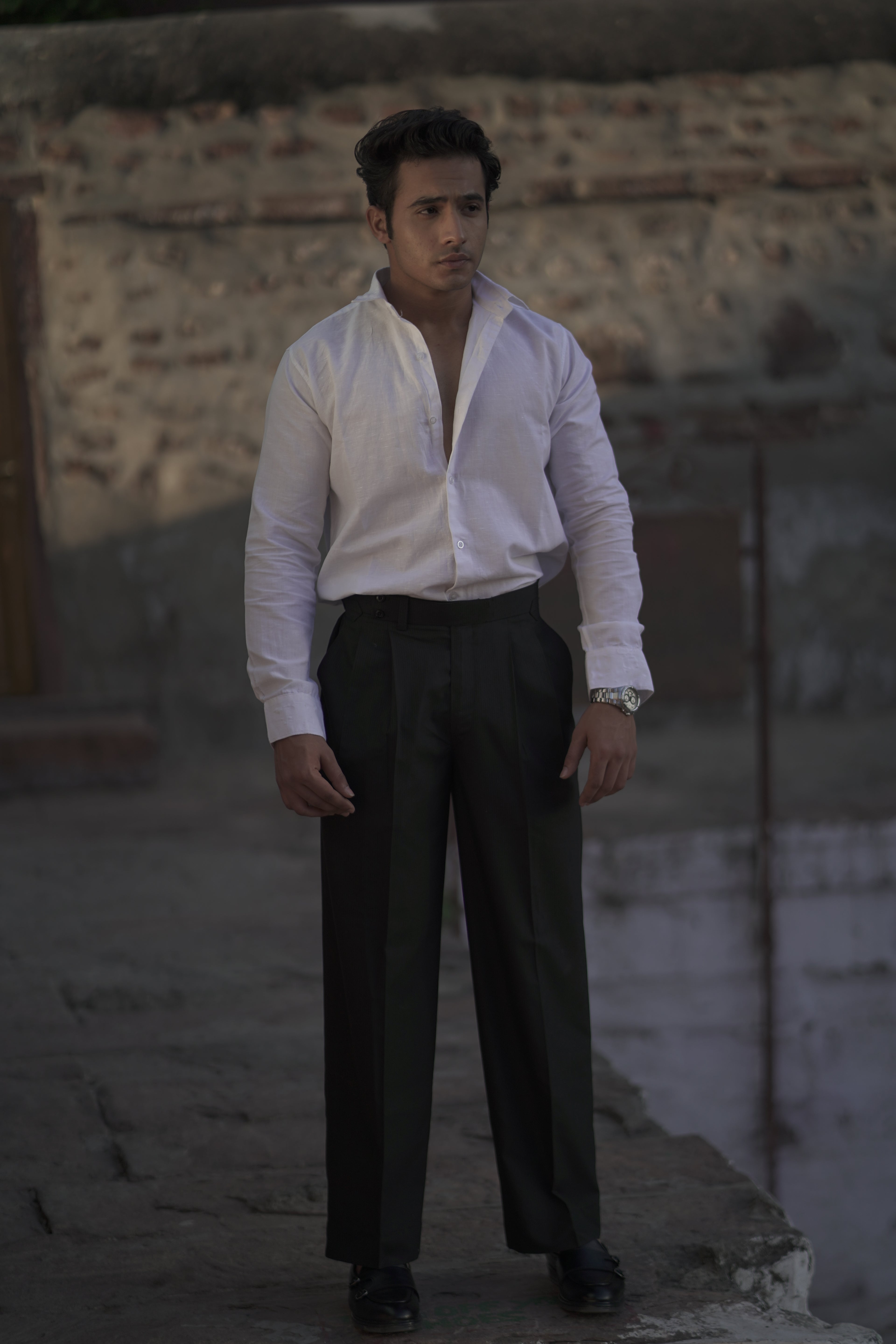 White Pearl Linen Shirt