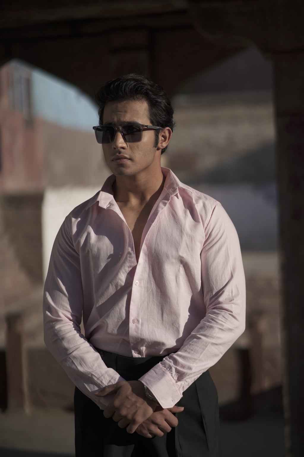 Pale pink Linen shirt
