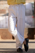 White Linen Waistband Pant