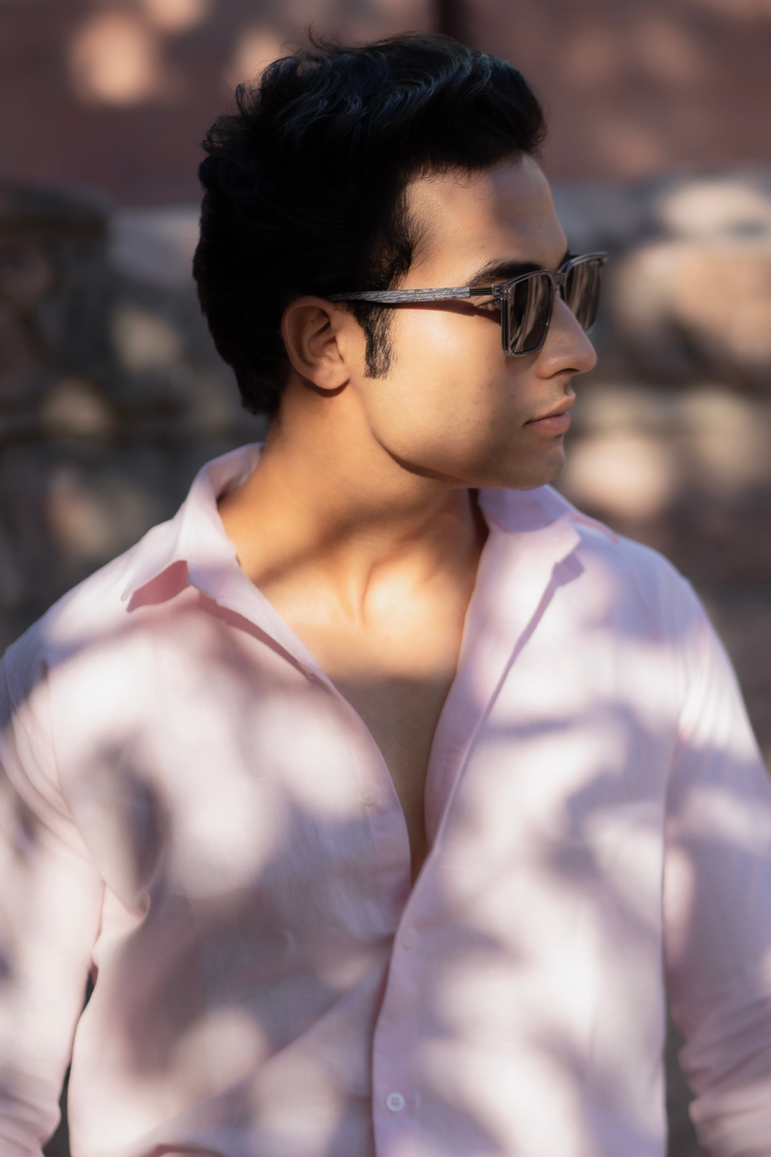 Pale Pink Linen Shirt