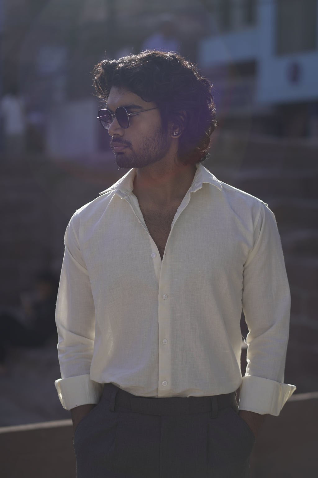 Beige Linen shirt