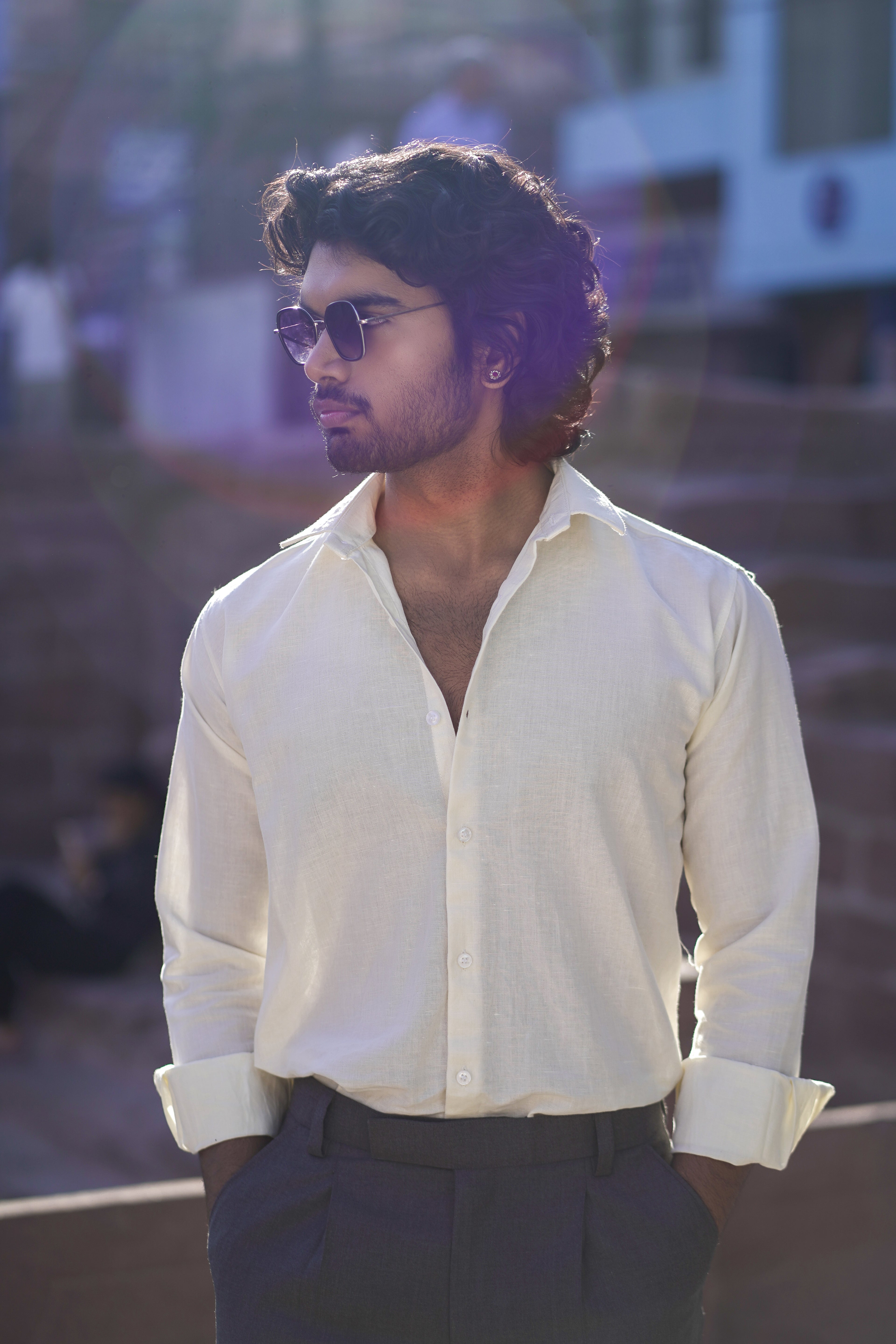 Beige Linen Shirt