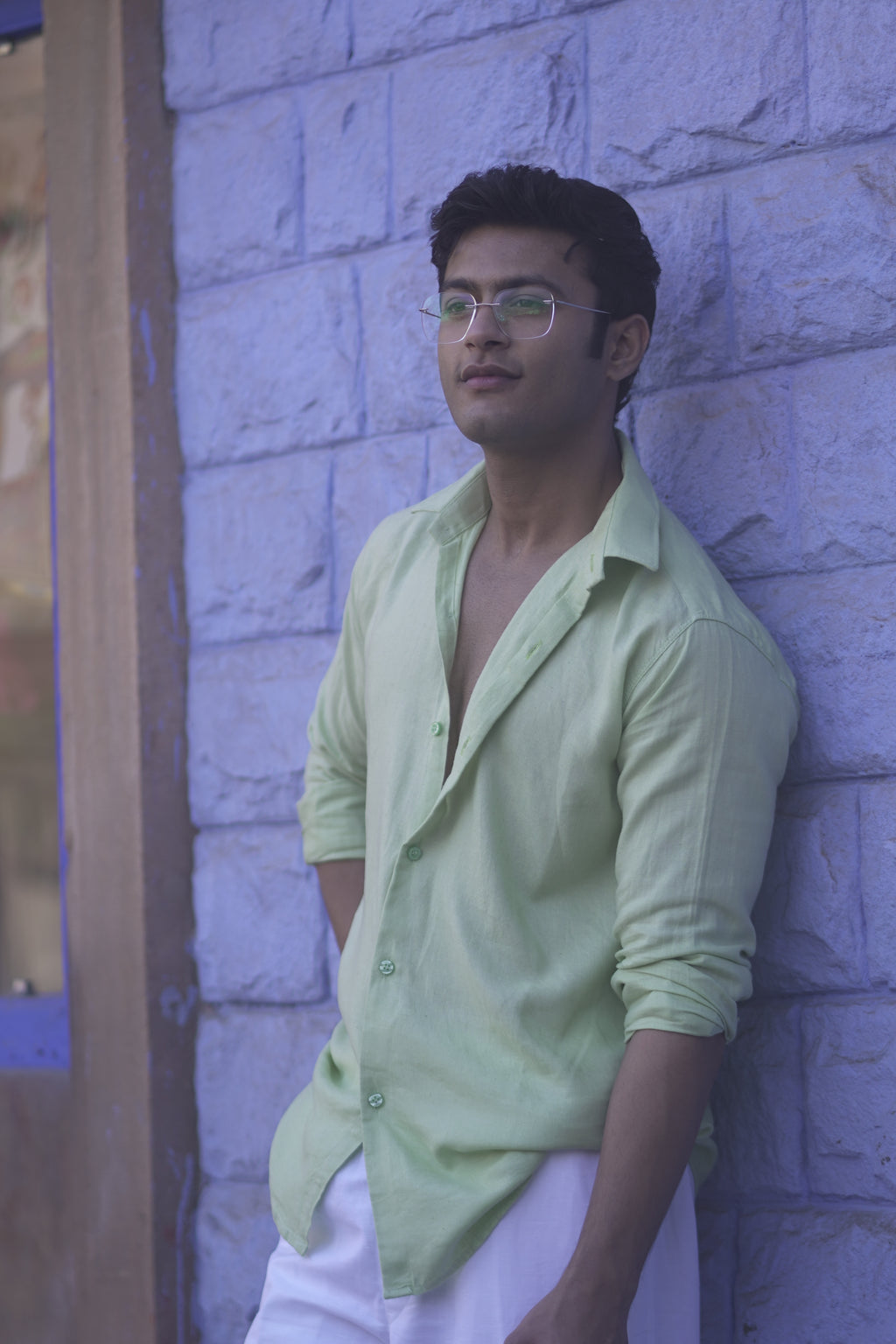 LM pastel olive shirt