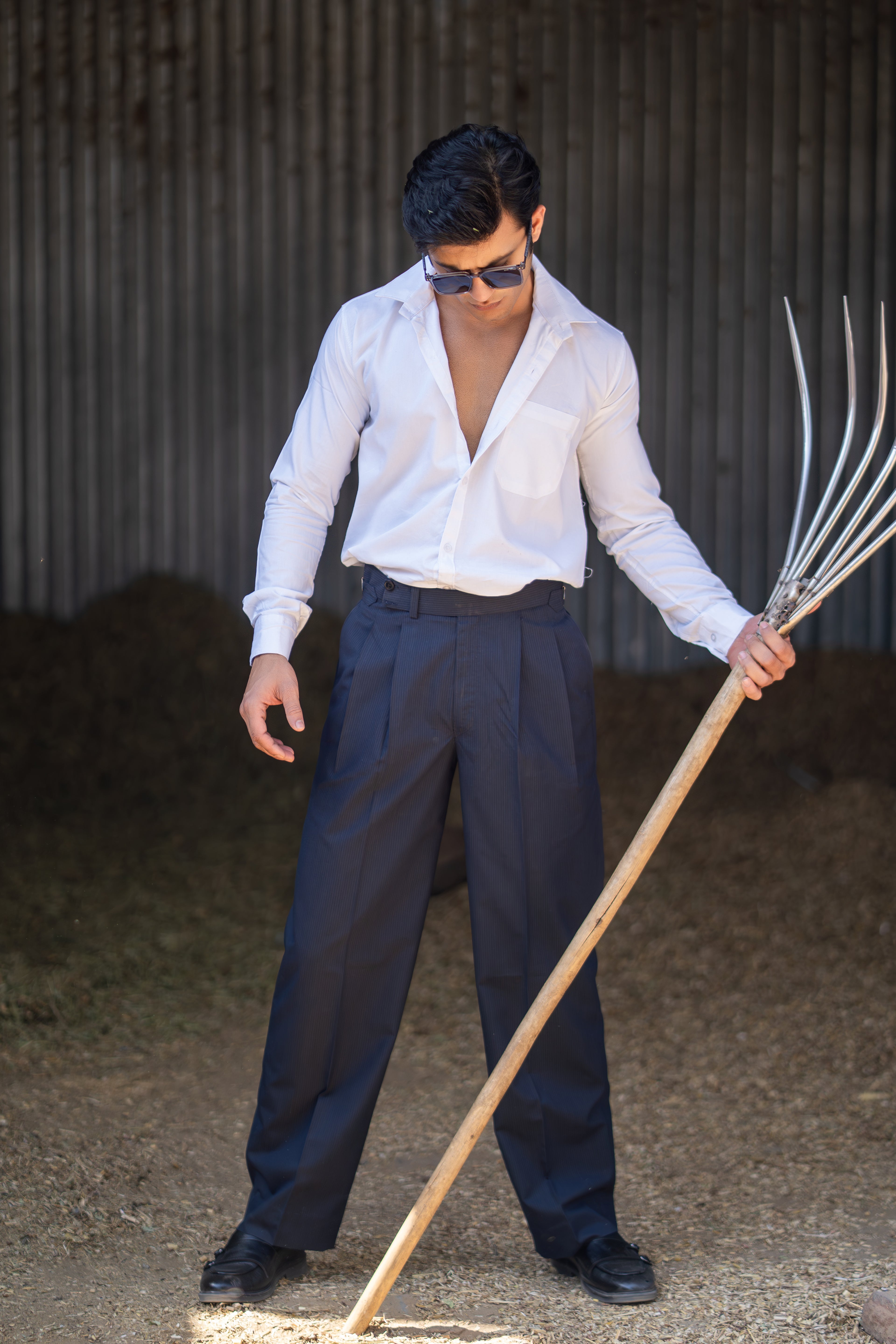 Midnight Blue Stripe Gurkha Pant