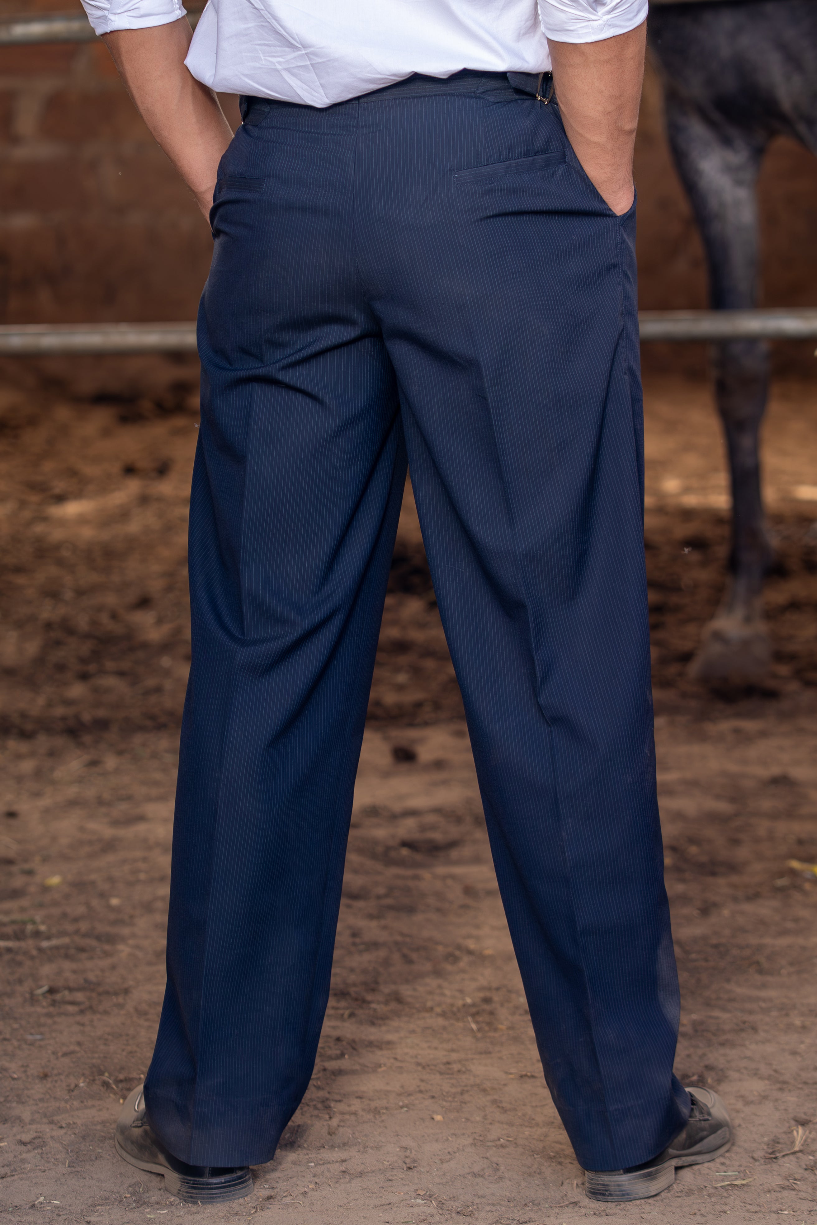 Midnight Blue Stripe Gurkha Pant
