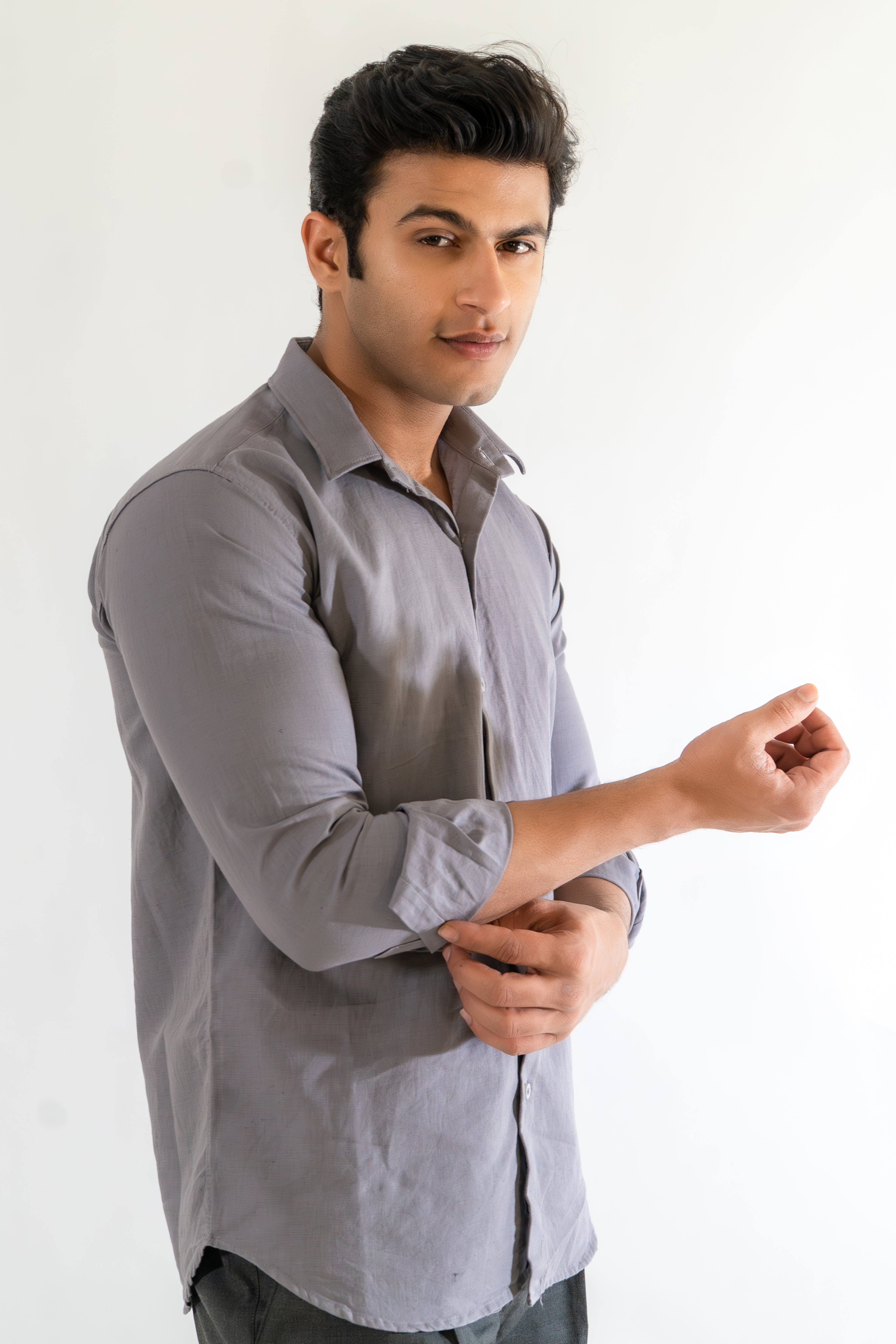Smoke Gray Linen Shirt