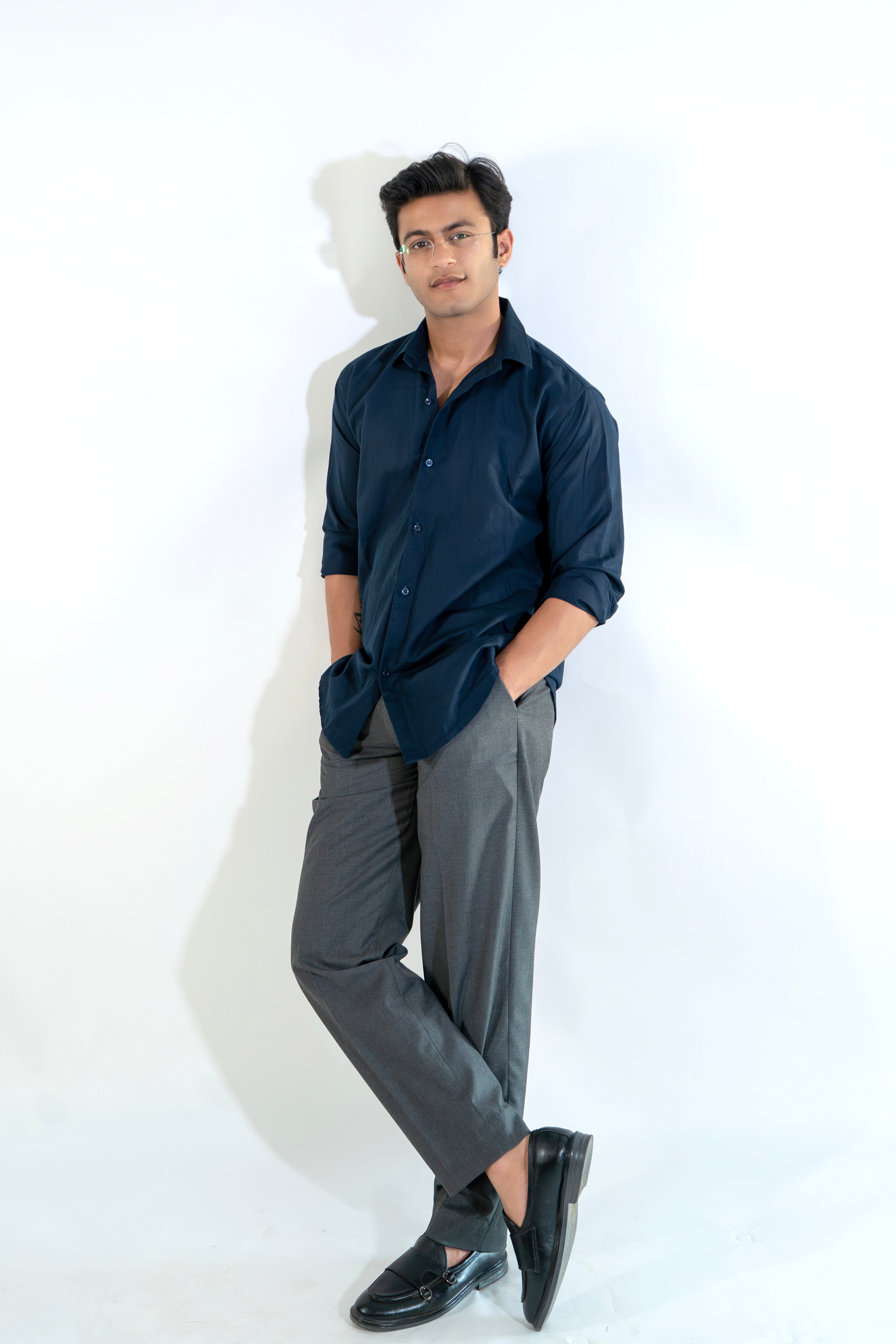 Midnight Blue Linen Shirt
