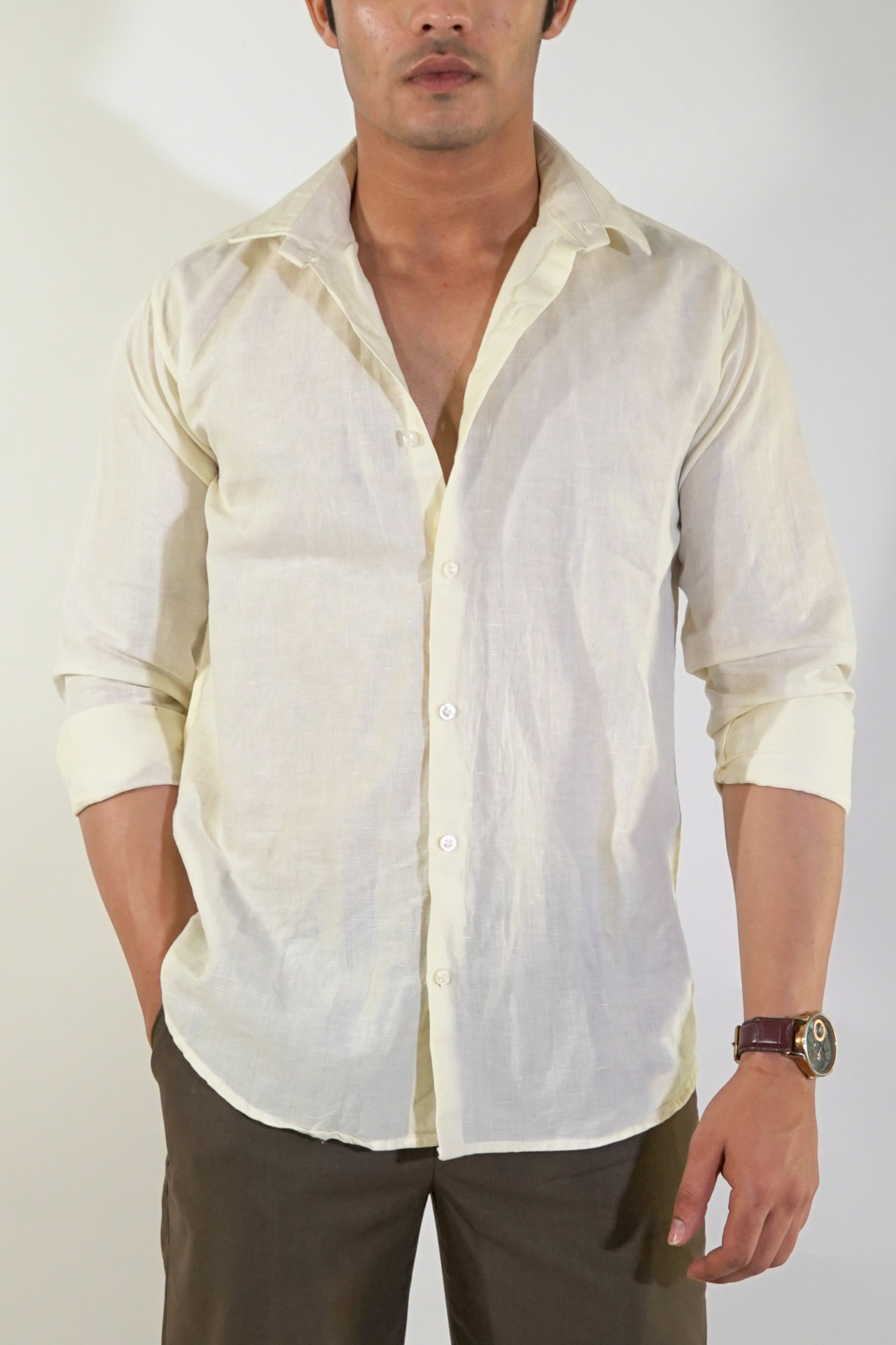 Beige Linen Shirt