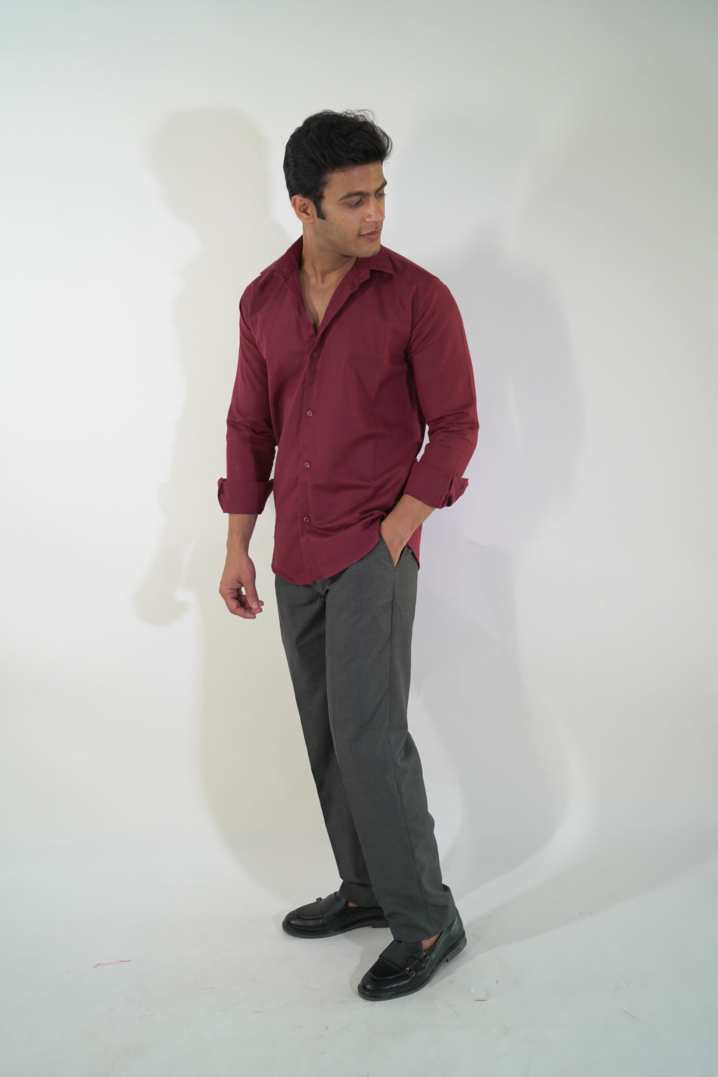 Burgundy Linen shirt