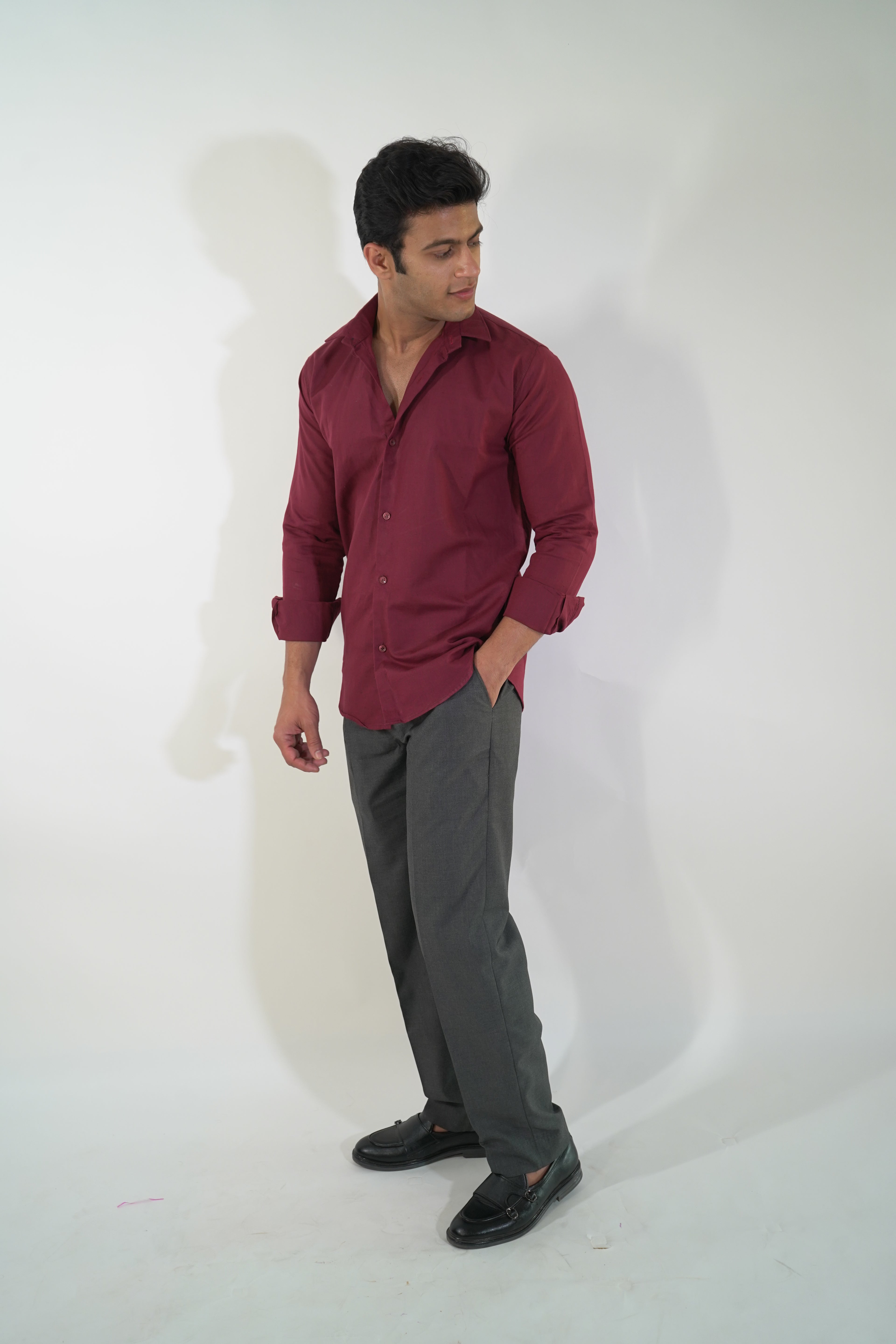 Burgundy Linen shirt