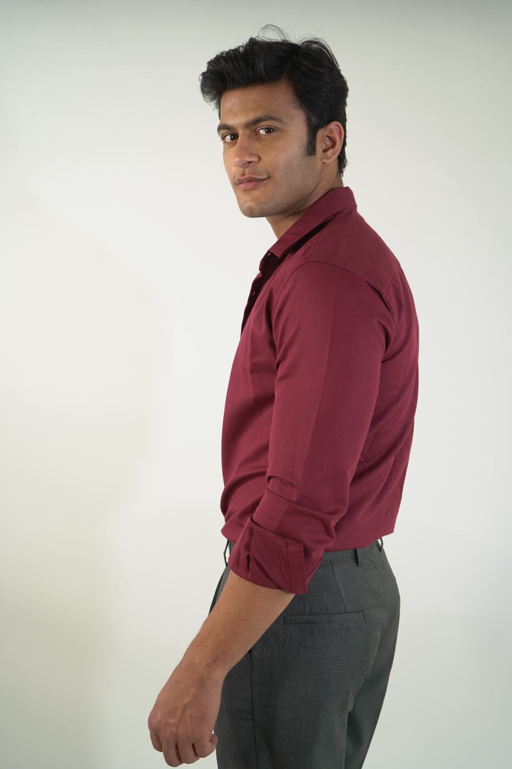 Burgundy Linen shirt