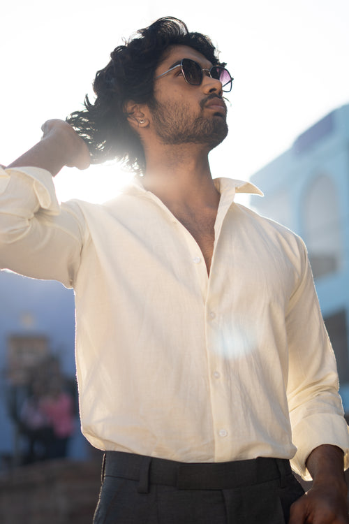 Beige Linen Shirt