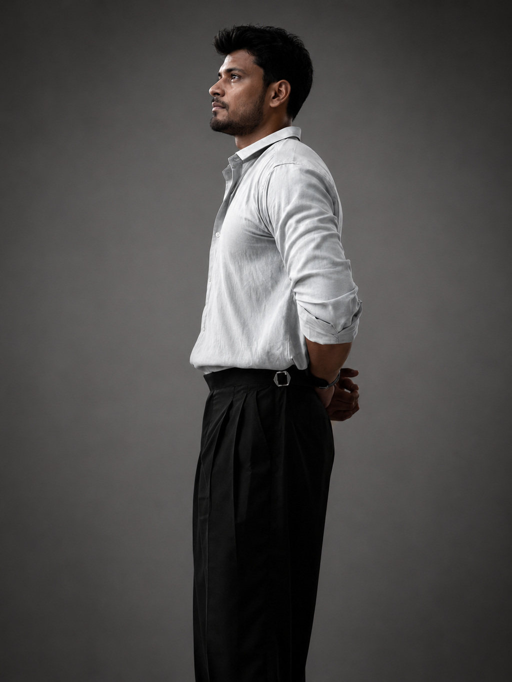 Black striped Gurkha Pant