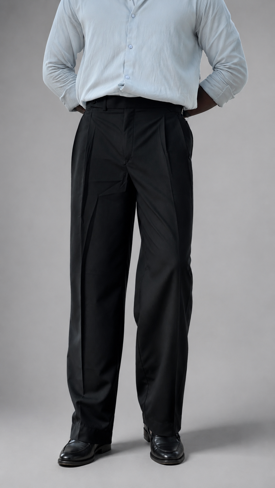 Black striped Gurkha Pant