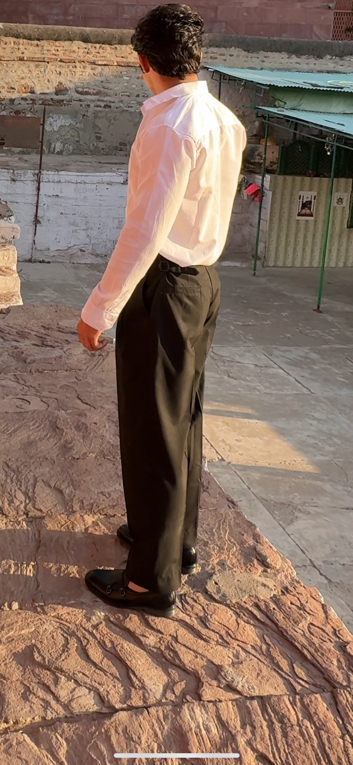 Black striped Gurkha Pant
