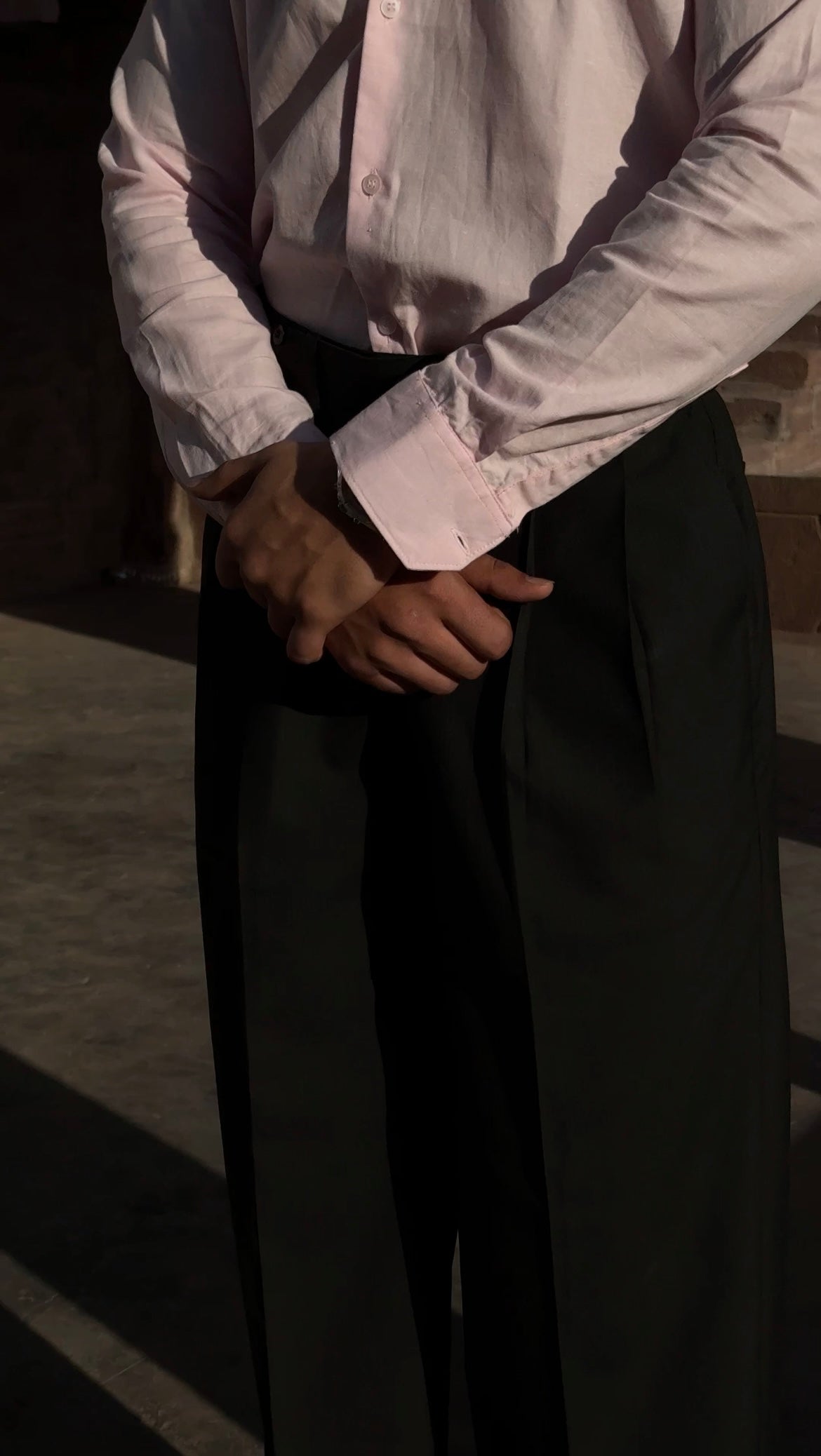 Black striped Gurkha Pant