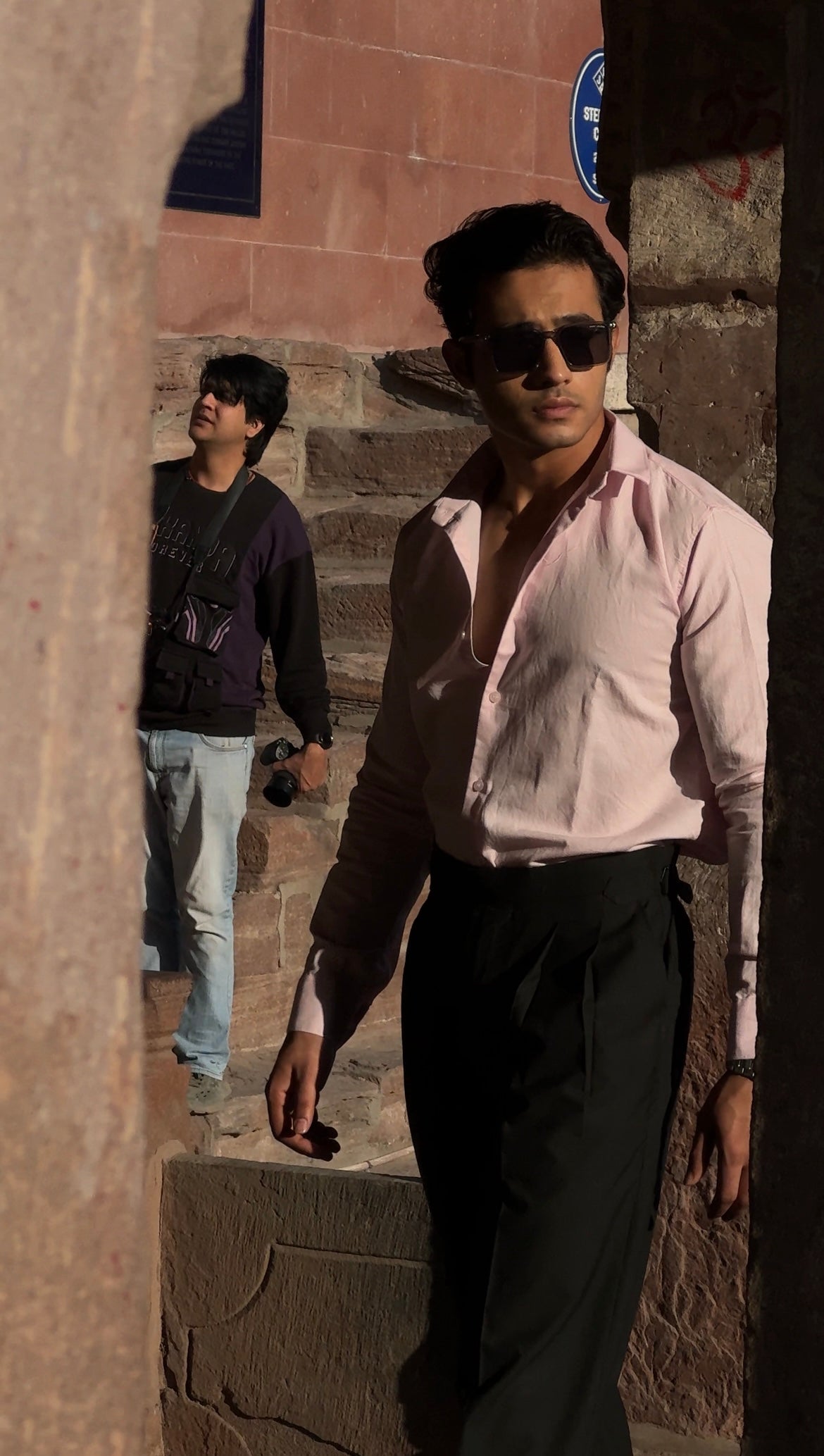 Black striped Gurkha Pant