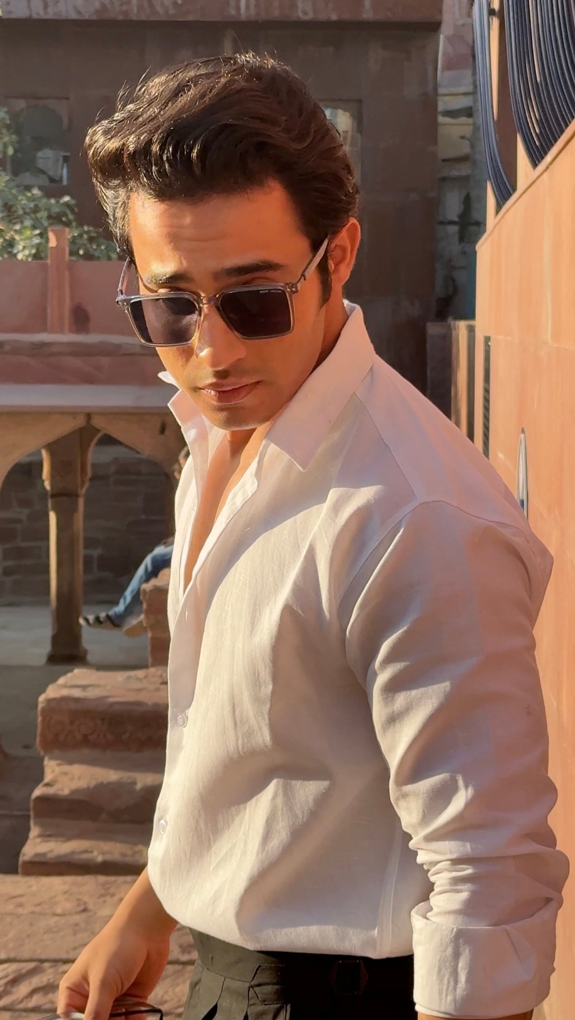 White Pearl Linen Shirt