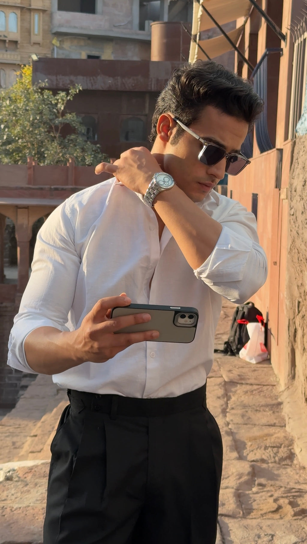 White Pearl Linen Shirt