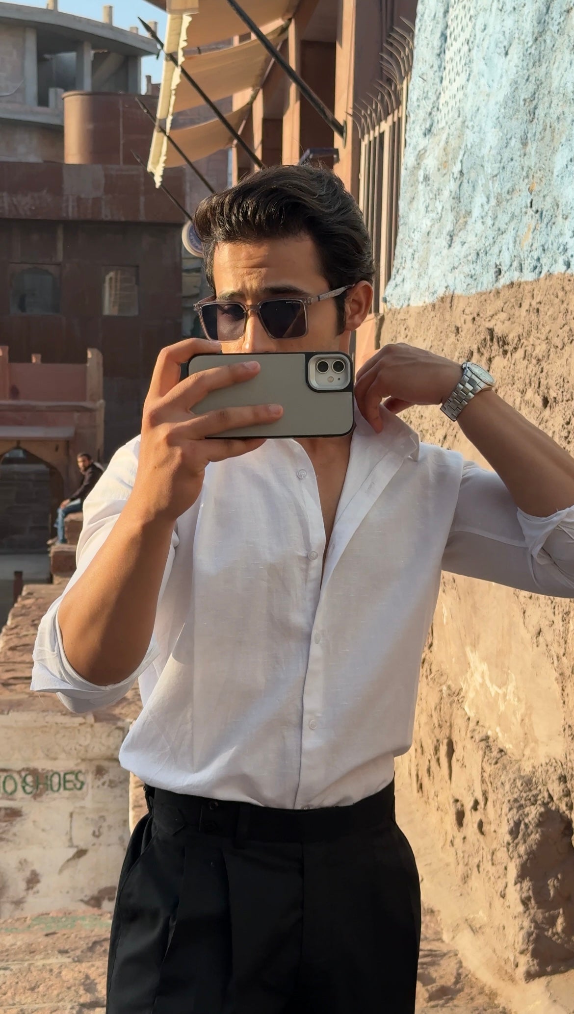 White Pearl Linen Shirt