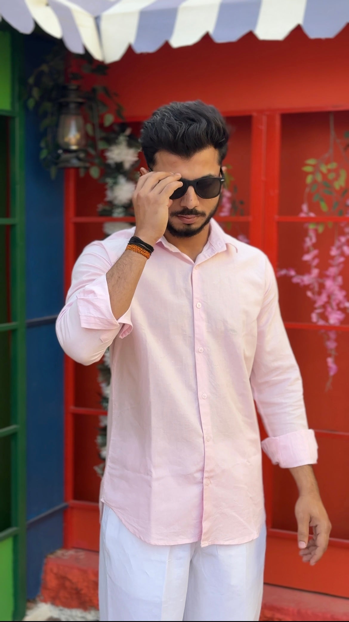 Pale pink Linen shirt