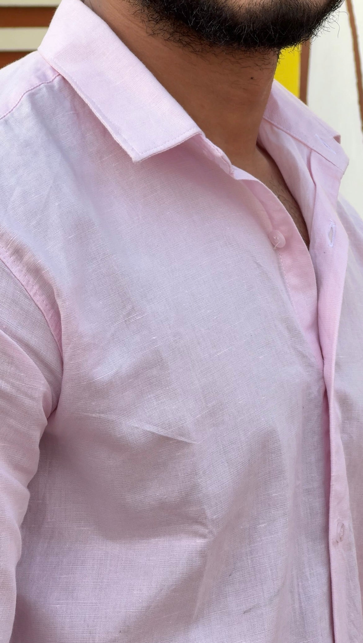 Pale pink Linen shirt